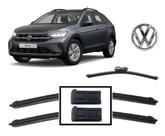 Kit 3 Palhetas Limpador de Parabrisa Dianteiro + Traseiro Volkswagen Nivus 2021 2022 2023