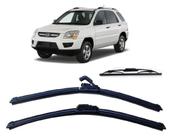 Kit 3 Palhetas Limpador De Parabrisa Dianteito + Traseiro Kia Sportage 2005 2006 2007 2008 2009 2010