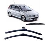 Kit 3 Palhetas Limpador De Parabrisa Dianteito + Traseiro Peugeot 206 SW ano 2005 Ate 2008 Kit 3 Palhetas Limpador De Parabrisa Dianteito + Traseiro Peugeot 206 SW ano 2005 Ate 2008