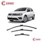 Kit 3 Palhetas Limpador Parabrisa Dianteiro + Traseiro Gol G5 e G6 2013 em diante Cinoy