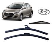 Kit 3 Palhetas Limpador Parabrisa Dianteiro + Traseiro Hyundai Hb20 2013 ate 2019