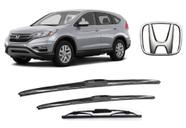 Kit 3 Palhetas Limpador Parabrisa Dianteiro + Traseiro Modelo Original para Honda CRV 2012 A 2017