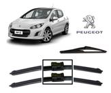 Kit 3 Palhetas Para Limpador de Parabrisa Dianteiro + Traseiro Peugeot 308