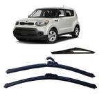 Kit 3 Palhetas Parabrisa Diant+tras Kia Soul 2009 Ate 2014