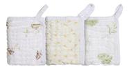 Kit 3 Paninho De Boca Soft Bamboo C/ Prendedor De Chupeta