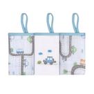Kit 3 Paninhos De Boca Bebê Soft Bordado Com Prendedor Chupeta 25x25cm