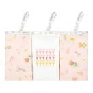 Kit 3 Paninhos de Boca Papi 38x38cm Prendedor Tulipa Rosa