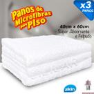 Kit 3 Panos de Microfibra para Pisos 40x60cm Alta Absorção Não solta fiapos Kit 3 Panos de Microfibra para Pisos 40x60cm Alta Absorção Não solta fiapos