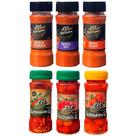 Kit 3 Pápricas No Pote Defumada Picante e Doce + 3 Pimentas No Pote Biquinho Malagueta Cheiro