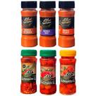 Kit 3 Pápricas No Pote Defumada Picante e Doce + 3 Pimentas No Pote Biquinho Malagueta Cheiro - Ltt