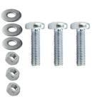 Kit 3 Parafuso Com Porca Arruela Ferro Maquina 1/4X1 Fixação Maquina Metal Madeira Insdustrial