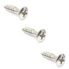 Kit 3 Parafuso jack plate guitarra 3X15mm Niquelado cabeça OVAL Kit 3 Parafuso jack plate guitarra 3X15mm Niquelado cabeça OVAL