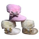 Kit 3 Pares Bota Botinha Felpuda Feminina Para Bebê