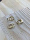 Kit 3 pares Brincos argolinha grossinhas ouro 18 k