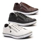 Kit 3 Pares Casual, Calce Fácil Zíper Super Confort Sapatênis Casual Sapato Confortavel