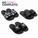 Kit 3 Pares Chinelo Slide Casual Masculino Feminino Macio Resistente Kit 3 Pares Chinelo Slide Casual Masculino Feminino Macio Resistente