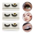 Kit 3 Pares Cílios Postiços Efeito Lifting 5D Volumoso Definição 14mm Maquiagem Olhos Curvatura Natural