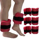 Kit 3 Pares de Caneleiras de Hidroginástica Em EVA Peso 3 à 4kg DF4032-VM Vermelha Dafoca Sports