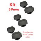 Kit 3 Pares DE LUVAS Unisex Musculação EVA / Ajustáveis/Academia / Anti Calos/Lavavéis/Aderêcia/Trei