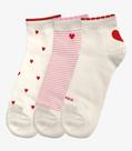 Kit 3 Pares De Meia Cano Curto Infantil Trick Nick Vermelho