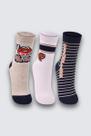 Kit 3 pares de Meia Infantil Lupo KM Original divertidas