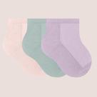 Kit 3 Pares De Meias Selene Infantil Cano Curto Algodão