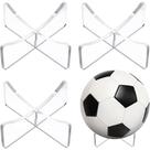 kit 3 pares de suportes de bola - acrilico cristal