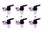 KIT 3 Pares de Torneira Esmaltec Bebedouro - Cromada e Preta