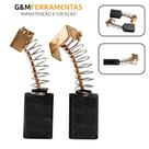 Kit 3 Pares Escovas Carvão Esmerilhadeira Lixadeira Black Decker G720 G650 Kit 3 Pares Escovas Carvão Esmerilhadeira Lixadeira Black Decker G720 G650