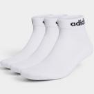 Kit 3 Pares Meia Adidas Linear Cano Baixo - Branco - 38/40