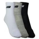 Kit 3 pares meia cano alto New Balance 35 a 48 3 cores Kit 3 pares meia cano alto New Balance 35 a 48 3 cores