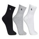 Kit 3 Pares Meia Cano Médio Algodão Social Calçado Tênis Lupo Sapato Pé Casual Inverso Roupa Masculino Feminina Viagem