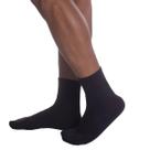 Kit 3 pares meia esportiva cano longo selene - preto