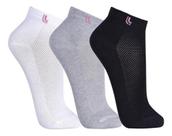 Kit 3 Pares Meia Lupo Feminino Cano Curto Sport Algodão 3226