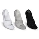 Kit 3 Pares Meia Sapatilha Algodão Invisível com Silicone Hoahi Unissex