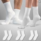 Kit 3 Pares Meia Unissex Cano Alto Respirável Cor Branca Kit 3 Pares Meia Unissex Cano Alto Respirável Cor Branca