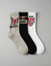 Kit 3 Pares Meias Apollo Algodão Cano Esportivo Academia Longo Masculina Sortida Conforto Kit 3 Pares Meias Apollo Algodão Cano Esportivo Academia Longo Masculina Sortida Conforto