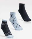 Kit 3 Pares Meias Cano Curto Estampada Feminina Marisa-07065