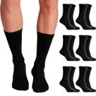 Kit 3 Pares Meias Casual Social Casual Algodão Cano Alto Confortável Clássica Elegante Masculina