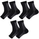 Kit 3 pares meias compressão pretas alívia dor pés fascite plantar