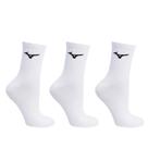 Kit 3 Pares Meias Esportivas Mizuno Cano Médio Branco/Preto Kit 3 Pares Meias Esportivas Mizuno Cano Médio Branco/Preto