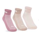 Kit 3 Pares Meias Feminino Puma Cano Baixo Algodão - Rosa