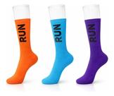 Kit 3 Pares Meias Run Fitness Academia Coloridas Aeróbica