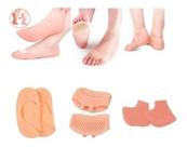 Kit 3 Pares Palmilhas Pés Calcanhar Meias De Silicone Pés