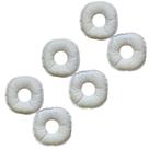 Kit 3 Pares Rosquinhas para seios amamentação Lavável branca 6 uni