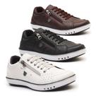 Kit 3 Pares Sapatênis Tênis Casual By Jack com Zíper Lateral e Cadarço