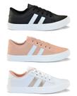 kit 3 paresTênis feminino casual super estiloso confortável fashion dia a dia urbano moderno lançamento super leve
