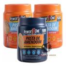 Kit 3 Pasta De Amendoim Powerone Tradicional E Crocante 1kg