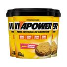 Kit 3 Pasta de Amendoim Vitapower Integral Crocante 450g