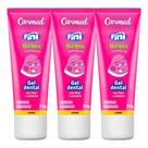 Kit 3 Pasta de Dente Fini Beijos Creme Dental Gel 70g com Flúor Carmed